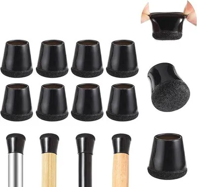 Produktbild von Famanu Stuhlbeine Schoner 8 Stück - Antirutsch, Silikon mit Filz für runde Möbelbeine, 14 - 20 mm