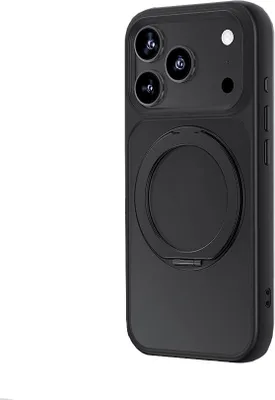 Produktbild von INF Schwarze Anti-Fall-Hülle mit 360° Ständer für iPhone 17