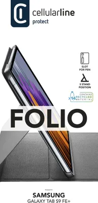 Image de Cellularline FOLIOGTABS9FEPL12K Housse de protection pour tablette 27,7 cm (10.9") Folio Noir
