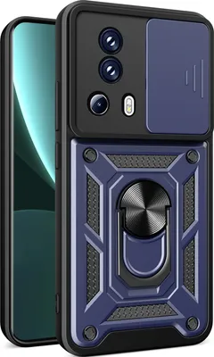 Produktbild von Hülle für Xiaomi 13 Lite / Civi 2 mit Ring Ständer Halter Dia Kameraschutz TPU PC Hybrid Handyhülle Blau