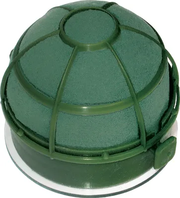 Produktbild von Nass Steckschaum Kugel 9x7cm mit Saugnapf für Auto 1 Stück