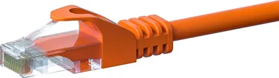Produktbild von CAT5e Netzwerkkabel, U/UTP, 2 meter, Orange, 100% Kupfer