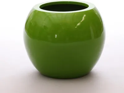 Produktbild von Elegant Einrichten | Pflanzkübel | Fiberglas | Ball | D62xH48cm | hochglanz avocado grün