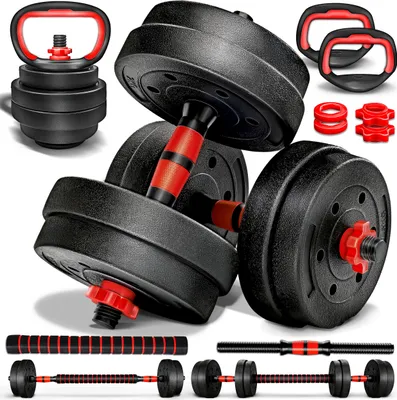 Zdjęcie produktu dla RE:SPORT® Zestaw hantli 15 kg z hantlami kettlebell Zestaw hantli Zestaw obciążników do hantli