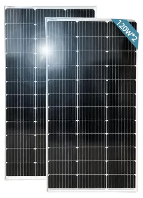 Immagine prodotto di Pannello solare, capacità di 120W, materiale monocristallino, 2 pannelli da 120W