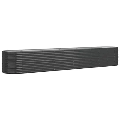 Obrázek produktu pro Vyvýšený záhon pozinkovaná ocel 440x80x68 cm antracitový