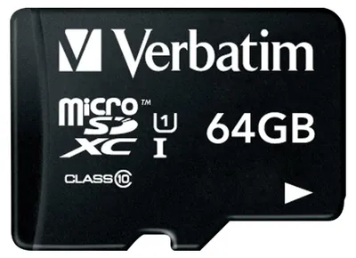 Productafbeelding van Verbatim 44084 Verbatim microSDXC 64GB Klasse 10 UHS-I inclusief adapter