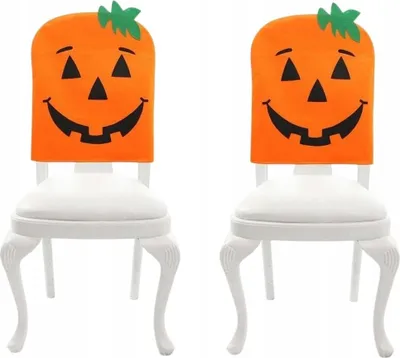 Obrázok produktu pre Poťahy na kreslá Halloween sada 2 poťahov na kreslá s opierkou z tekvice