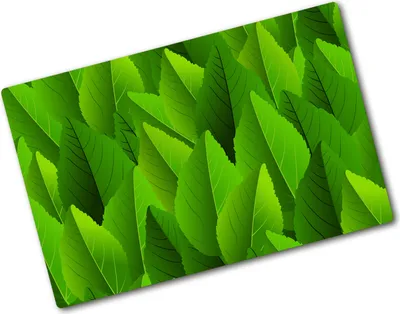 Produktbild von Tulup Glas Herdabdeckplatte - 80x52 cm - Glaskeramikkochfeld-Abdeckung Spritzschutz Glasabdeckplatte - Einteilig - Kunst: Modern & Klassisch - Grüne Blätter - Grün