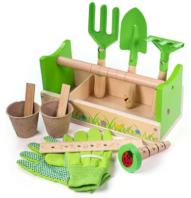Produktbild von Gartencar für Kinder mit Gartenzubehör