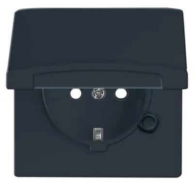 Produktbild von Busch-Jaeger 2064-0-0295, CEE 7/3, 2P+E, Schwarz, IP44, 250 V, 16 A