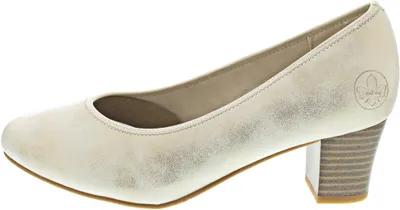 Produktbild von Rieker Damen Pumps mit runder Zehenform und Blockabsatz 44650, Größe:39 EU, Farbe:Gold