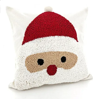 Produktbild von Heimtexland Deko Kissen aufgenähte Weihnachtsapplikation Zierkissen Dekoration Weihnachten Geschenkidee HxB 45x45 cm Kissenhülle Typ923 Weihnachtsmann