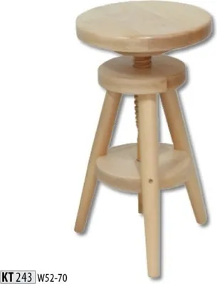 Image de Tabouret pivotant Tabouret de bar en bois réglable en hauteur Tabouret de travail nouveau