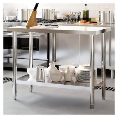 Produktbild von Küchen-Arbeitstisch 110x55x85 cm Edelstahl Küchenarbeitsplatte