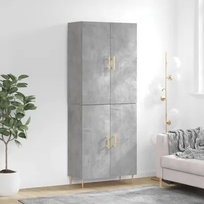 Obrázok produktu pre vidaXL Highboard concrete grey 69,5x34x180 cm odvodený drevený výrobok