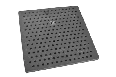 Image de SEZAM Grille de four 31 x31 cm Fonte Grille en fonte avec trous Grille de cheminée carrée Grille de cendrier Poêle à bois Grille de plaque Grille de four Cheminée
