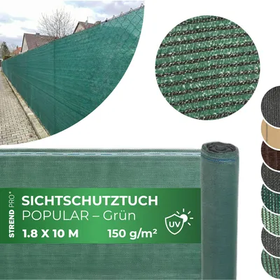 Produktbild von Gewebe, schattenspendend POPULAR.NET, 1,8x10 m, HDPE, UV, 150 g/m2, 90% grün