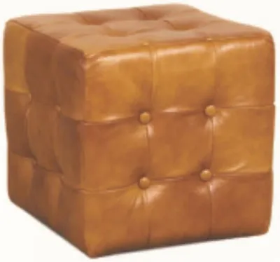 Produktbild von Casa Padrino Chesterfield Echtleder Hocker 40 x 40 x H. 42 cm - Luxus Möbel