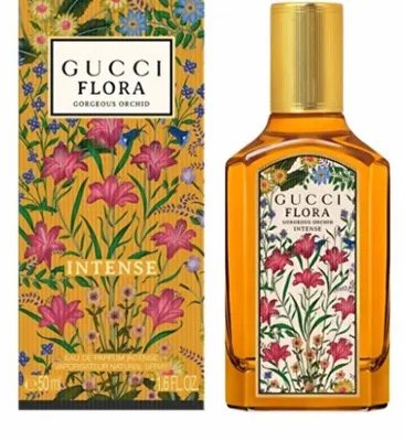 Productafbeelding van Gucci Flora Gorgeous Orchid Intense, voor dames, 100 ml, eau de parfum, spray, 36 maanden, INGREDIËNTEN: ALCOHOL DENAT., PARFUM/FRAGRANCE, AQUA/WATER/EAU, TETRAMETHYL ACETYLOCTAHYDRONAPHTHALENES,...