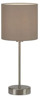 Immagine prodotto di Lampada da tavolo BRILONER LEUCHTEN FABRIC, 25 W, IP20, taupe, metallo-tessuto, escl. 1x E14, Ø 16 xcm