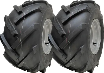 Image de 18x9.50-8 Open Centre Tyres on Rim Cleated Rotovator 4 Stud 100mm PCD (Set of 2)