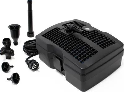 Produktbild von SunSun CUF-2500 3v1 filtr se 3 fontánami 1000l/h 28W, 9W UVC čistič a 3 filtrační stupně včetně filtračních médií, fontánové jezírkové čerpadlo