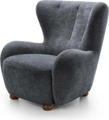 Immagine prodotto di FURNLUX Poltrona Ciro Grigio Scuro e Marrone 88cm / Colore principale: Grigio / Dimensioni: 88 x 91 x 100 cm