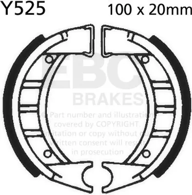 Immagine prodotto di Ganasce freno EBC Y525 (1 set)