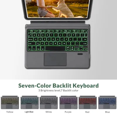 Obrázek produktu pro Klávesnice tabletu, klávesnice tabletu pro Go 1, přenosná klávesnice tabletu, klávesnice tabletu Bluetooth, klávesnice koženého pouzdra