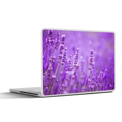 Produktbild von MuchoWow® Laptop Aufkleber Sticker Cover Lavendel - Nahaufnahme - Blumen - Lila 32.5x23.5 cm - Sticker für Laptop - Selbstklebend