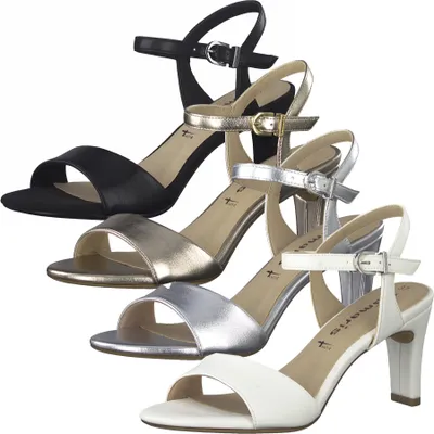 Produktbild von Tamaris Damen Sandalen Sandaletten Blockabsatz 1-28008-28, Größe:41 EU, Farbe:Gold