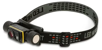 Image de STELIOS : Lampe frontale rechargeable 15 W / 1 500 lumens avec lumière UV 365 nm et aimant. Noire STAK - VELAMP - ST216