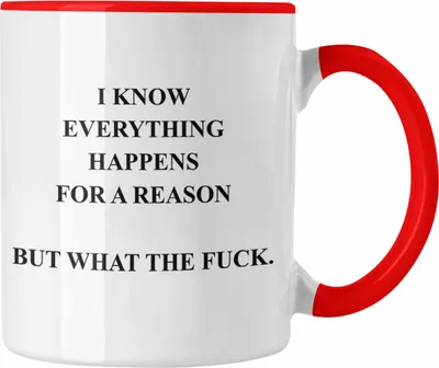 Produktbild von Trendation - Lustige Tasse mit Spruch für Frauen Männer Arbeit Büro Lustig Tassen Becher mit Sprüchen Kollegin Geschenk Sarkasmus WTF (Rot)