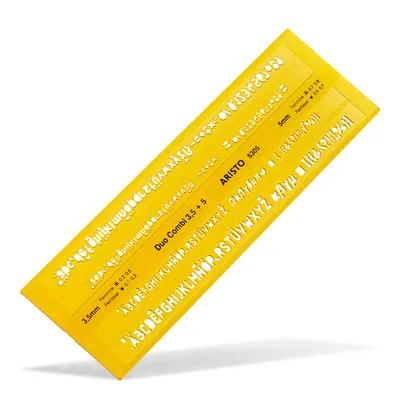 Produktbild von ARISTO Schriftschablone Duo Combi 3.5/5mm ISO3098-1/DIN6776
