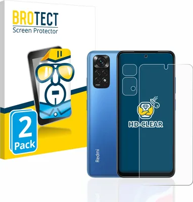 Produktbild von 2x Für Xiaomi Redmi Note 11 (Display+Kamera) Schutzfolie BROTECT Displayschutz Display Schutz Folie Klar Transparent