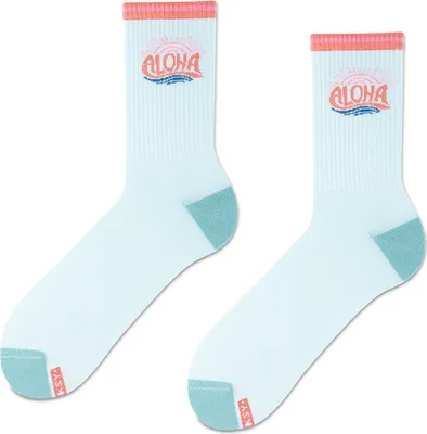 Produktbild von ZOOKSY - Lustige Socken für Dammen and Herren 1 Paar SURF I Größe (36-40) I Bunte Socken I Baumwolle Lange Socken für Gute Laune I Socken mit Einem Thema Surf I Verrückte Socken Unixex I ALOHA