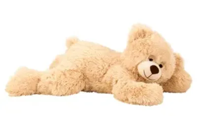 Produktbild von Teddybär liegend Hellbraun 60 cm flauschig Kuscheltier Teddy