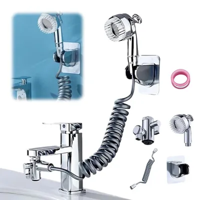 Produktbild von 360° verstellbar Duschkopf Handbrause Für Wasserhahn Waschbecken Wasserspar Bad Sprinkler Dusche
