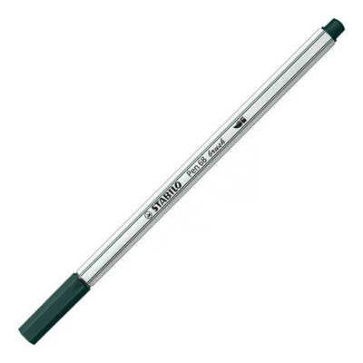 Produktbild von STABILO Pen 68 brush, 1 Farben, Grün, Pinselspitze, Faser, Grün, Weiß, Hexagonal