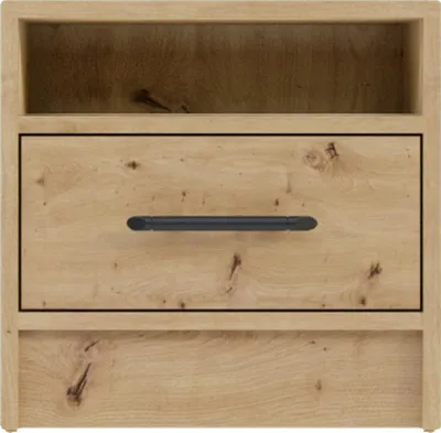 Produktbild von Masseno Nachttisch VANO Nachtschrank Beistelltisch für Schlafzimmer 40 x 40 x 35 cm Eiche Artisan