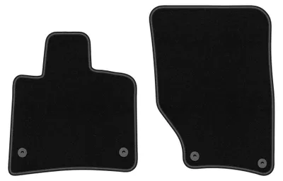 Productafbeelding van Velours voormatten voor Audi Q7 I 4L 2005-2015 (SUV) – 2-delig, zwart, op maat – Wielganizator BASIC