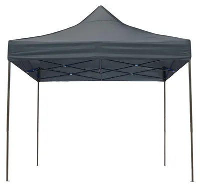 Produktbild von greemotion Gartenpavillon 3x3 Pavillon Garten faltbar aus Polyester Grau 300x300 cm