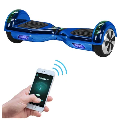 Produktbild von ROBWAY W1 Hoverboard | Elektroroller 700 Watt - 6,5 Zoll - 15 km/h - Bluetooth - LEDs - Soundeffekt - Smart Elektro Scooter - Jugendliche & Erwachsene