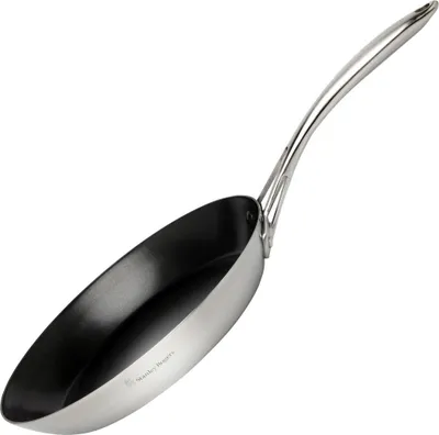 Produktbild von Stanley Rogers Bratpfanne Ø 28 cm CONICAL TRI-PLY, hochwertige und innovative Pfanne mit Antihaftbeschichtung, Edelstahlpfanne für Ceran-, Gas-, Elektro- sowie Induktionsherde - spülmaschinengeeignet