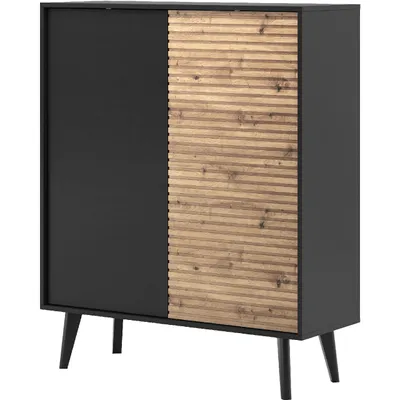 Produktbild von Kommode WOLLOW 03 schwarz / artisan eiche