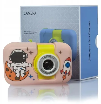 Produktbild von Extralink KD02 Kinder-Digitalkamera 1080p, Selfie-Objektiv, 32-GB-Karte, pink
