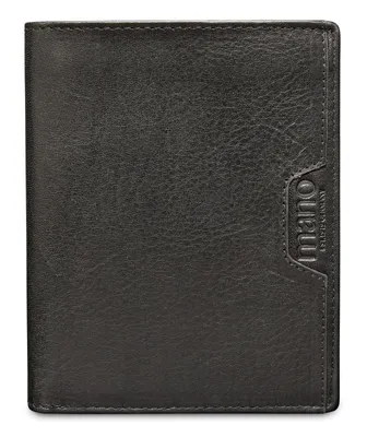 Produktbild von mano Leder Geldbörse Don Marco Coin Wallet with Flap Black schwarz
