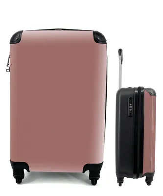 Produktbild von MuchoWow® Koffer Handgepäck Trolley Rollkoffer Kleine Reisekoffer mit 4 Rollen - Terrakotta - Muster - Rosa - Cabin Size < 55x40x23 cm & 55x40x20 cm - Fotokoffer - Kabinenkoffer - Boardgepäck - Reise-Box - Reisekoffer - Reisegepäck - Koffer mit Bild - Trolley für Kinder