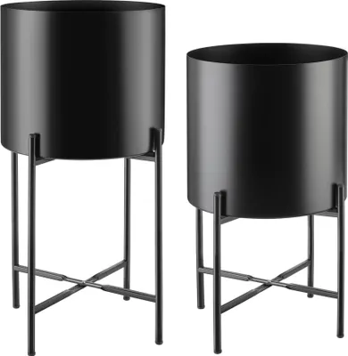 Image de Support de plantes MINE en acier revêtu par poudre - noir